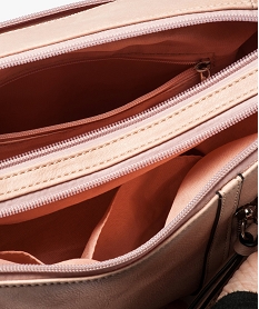 sac femme forme besace avec zips decoratifs rose sacs bandouliere8525701_3