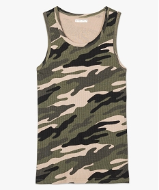 debardeur homme a fines cotes imprime camouflage imprime tee-shirts8563201_4