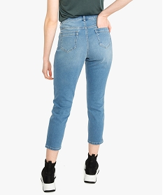jeans femme cropped ajuste a taille normale gris pantacourts8579301_3