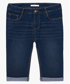 bermuda femme en jean 5 poches bleu shorts8580001_4