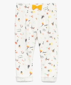 pantalon bebe fille forme carotte en molleton imprime multicolore leggings8668401_1