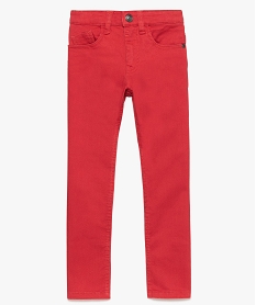 pantalon garcon 5 poches twill stretch rouge8792901_1