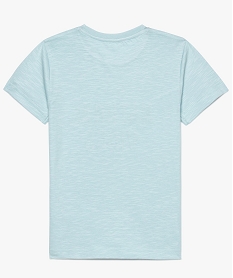 tee-shirt garcon en coton bio avec inscriptions brodees bleu tee-shirts8805301_2