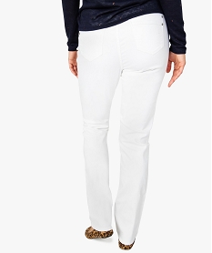 pantalon femme regular taille haute en stretch blanc pantalons8880401_3
