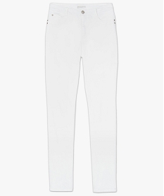 pantalon femme regular taille haute en stretch blanc pantalons8880401_4