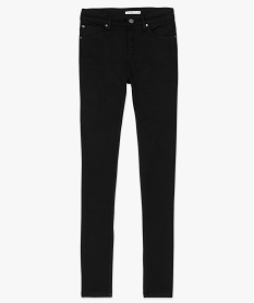 jean femme skinny taille basse en coton stretch uni noir8881701_4