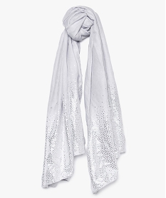 GEMO Foulard rectangle oversize à petits motifs brillants Gris