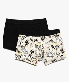 GEMO Boxer garçon en coton stretch à motif design (lot de 2) Imprimé