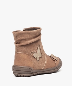 boots bebe fille avec motifs papillons pailletes brun bottes et chaussures montantes9131301_4