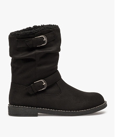 boots femme suedes avec doublure chaude noir standard bottines fourrees9166501_1