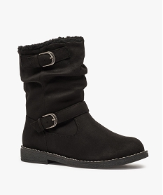 boots femme suedes avec doublure chaude noir standard bottines fourrees9166501_2