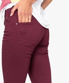 pantalon femme skinny stretch taille basse rouge pantalons9225101_2