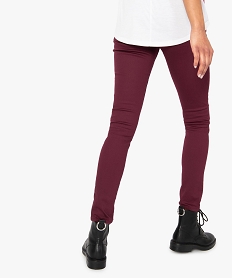 pantalon femme skinny stretch taille basse rouge pantalons9225101_3