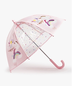 parapluie fille transparent a motif licorne rose9304501_1
