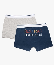 GEMO Boxer garçon avec inscription sur larrière (lot de 2) Multicolore