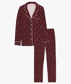 pyjama deux pieces femme   chemise et pantalon violet9332401_4