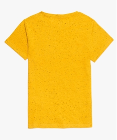 tee-shirt garcon a manches courtes avec motif brode sur lavant jaune9347701_2