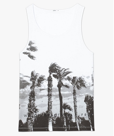 debardeur homme avec motif palmiers sur lavant blanc tee-shirts9397601_4