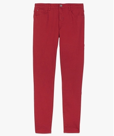 pantalon femme slim colore a taille normale rouge pantalons9482501_4