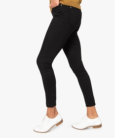 GEMO Pantalon femme skinny stretch taille basse Noir