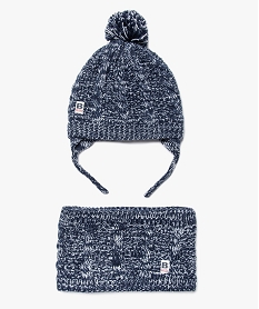 GEMO Ensemble garçon (2 pièces) bonnet + snood doublés Bleu