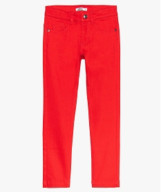 pantalon garcon 5 poches twill stretch rouge pantalonsA097301_1