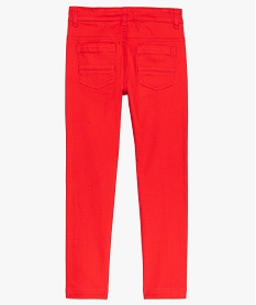 pantalon garcon 5 poches twill stretch rouge pantalonsA097301_3