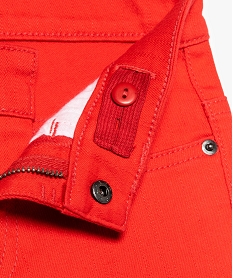pantalon garcon 5 poches twill stretch rougeA097301_4