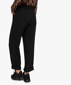 pantalon femme large et fluide a ceinture amovible noir pantalonsA149601_3