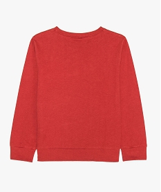 tee-shirt garcon coupe sweat a motifs brodes rouge tee-shirtsA183801_2