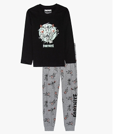 GEMO Pyjama garçon bicolore à motifs - Fornite Noir