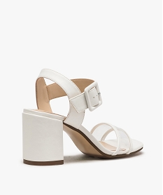 sandales femme a talon carre et bride transparente blanc standard sandales a talonA354301_4