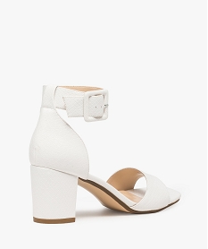 sandales femme unies a talon et large bride cheville blanc standardA354401_4