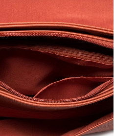sac femme forme besace avec details zippes orange standardA402201_3