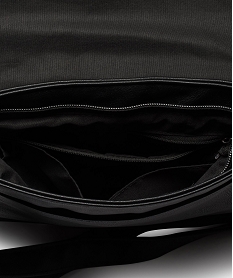 sac femme forme besace avec grand rabat noir sacs bandouliereA403401_3