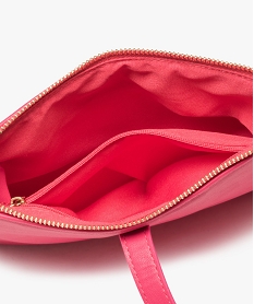 besace femme compacte a fermeture zippee rose sacs bandouliereA407101_3
