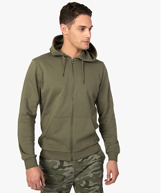 GEMO Sweat homme à capuche contenant du coton bio Vert