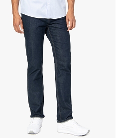 GEMO Jean homme coupe Regular avec surpiqûres contrastantes Bleu