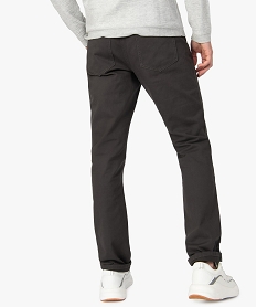 pantalon homme 5 poches coupe regular en toile unie gris pantalonsA419701_3