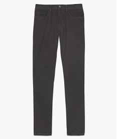 pantalon homme 5 poches coupe regular en toile unie gris pantalonsA419701_4