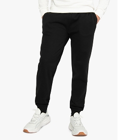 GEMO Pantalon de jogging homme contenant du coton bio Noir