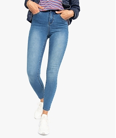 jean femme taille haute coupe skinny en stretch grisA456101_1