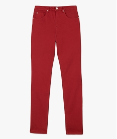 pantalon femme coupe regular en stretch rouge pantalonsA460801_4