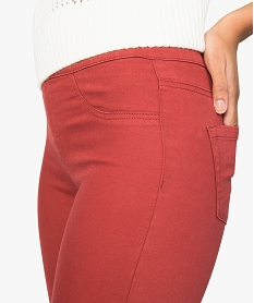 pantalon femme jegging colore a taille elastique roseA463001_2