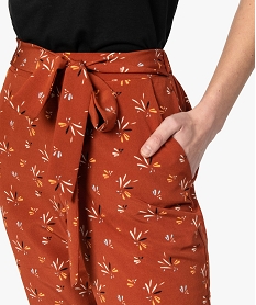pantalon femme en matiere fluide avec motifs imprime pantalonsA468601_2