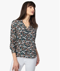 chemise femme a motifs fleuris imprime chemisiersA479501_1