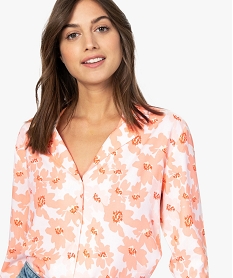 chemise femme a motifs fleuris imprime chemisiersA479601_2