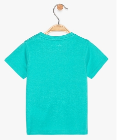 tee-shirt bebe garcon avec inscription devant bleu tee-shirts manches courtesA542501_2