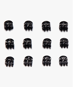 GEMO Pinces à cheveux femme forme crabe (lot de 12) Noir