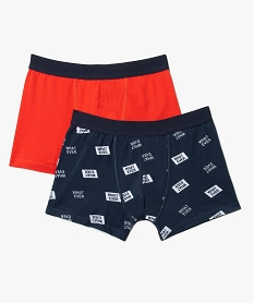 GEMO Boxers garçon uni et imprimé (lot de 2) Multicolore